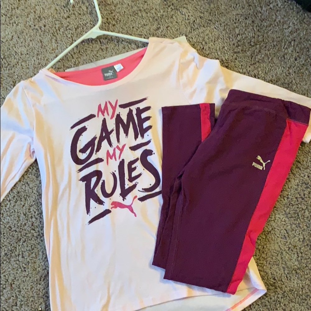 Puma exercise mid shirt and leggings